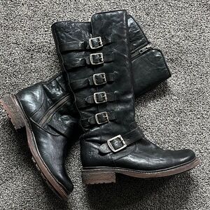 Frye Valerie Shearling Lined Buckle Boots